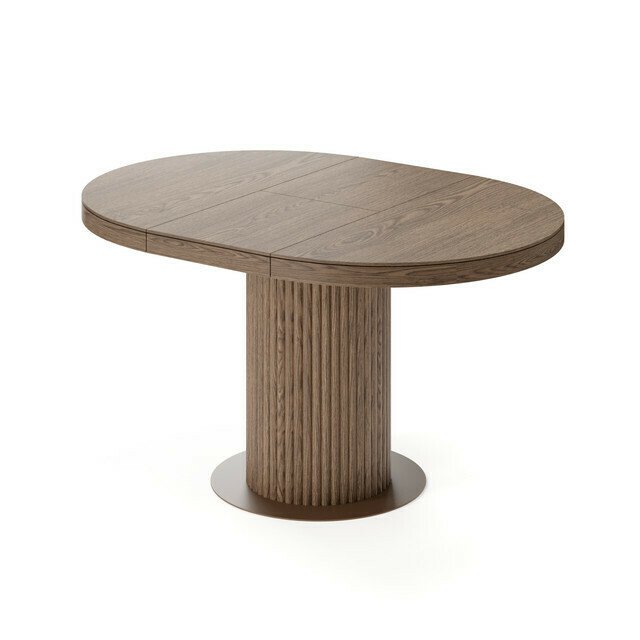 Раздвижной обеденный стол Меб L коричневого цвета - лучшие Обеденные столы в INMYROOM