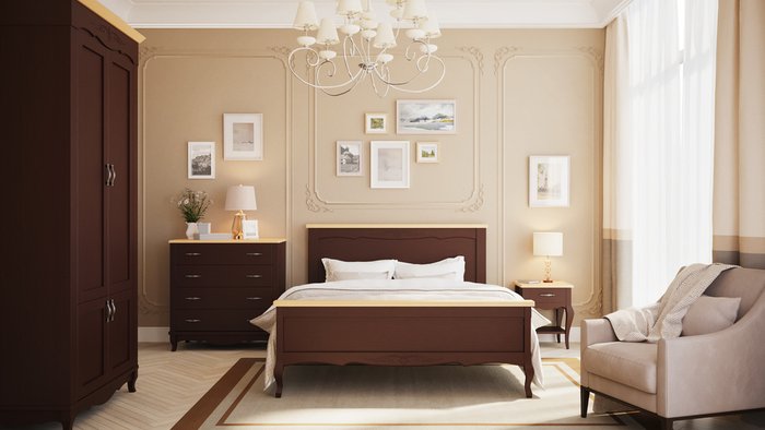 Кровать Кассис из массива бука 140х200 - лучшие Кровати для спальни в INMYROOM