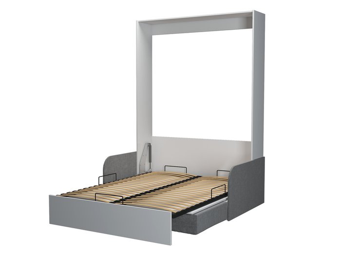 Шкаф-кровать Studio Sofa 90х200 бело-серого цвета - купить Кровати для спальни по цене 66790.0