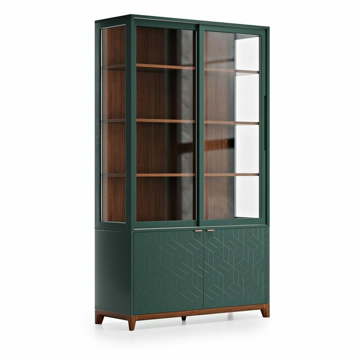 Шкаф-витрина Case CS182 черно-зеленого цвета Шкаф-витрина Case CS182 черно-зеленого цвета