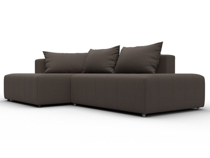 Угловой диван-кровать Лига-103 коричневого цвета левый - лучшие Угловые диваны в INMYROOM Угловой диван-кровать Лига-103 коричневого цвета левый - лучшие Угловые диваны в INMYROOM