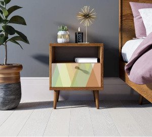 Тумбочка Berber с одним ящиком 16 принт - лучшие Прикроватные тумбы в INMYROOM