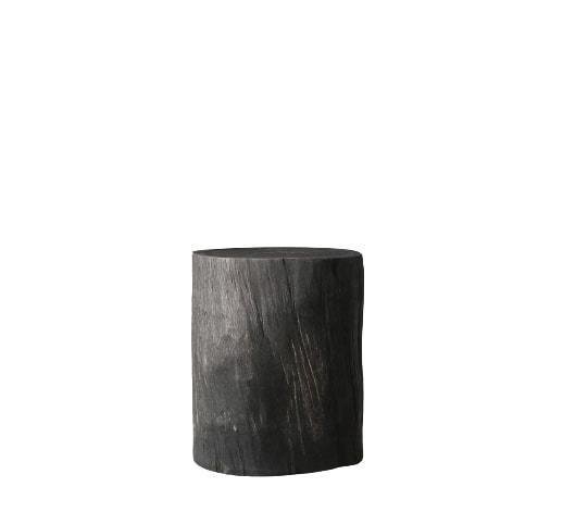Столик в виде пня без каната Trunk черного цвета
