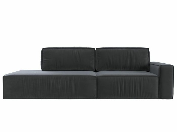 Прямой диван-кровать Прага модерн серого цвета подлокотник справа - купить Прямые диваны по цене 76999.0