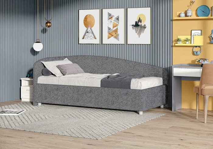 Кровать Paola L 80х200 темно-синего цвета без основания и подъемного механизма - лучшие Кровати для спальни в INMYROOM