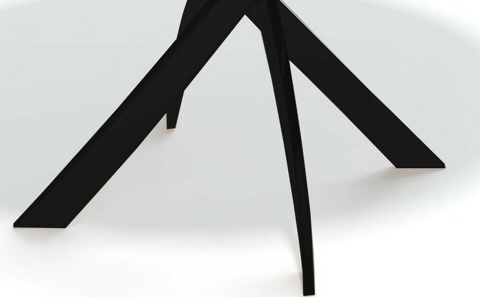 Раздвижной обеденный стол R1100 черного цвета - лучшие Обеденные столы в INMYROOM