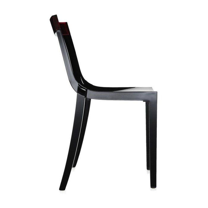 Стул Hi-Cut черного цвета с красной вставкой  - лучшие Обеденные стулья в INMYROOM