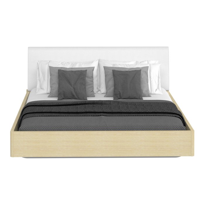 Кровать Элеонора 160х200 с изголовьем белого цвета  - купить Кровати для спальни по цене 47927.0