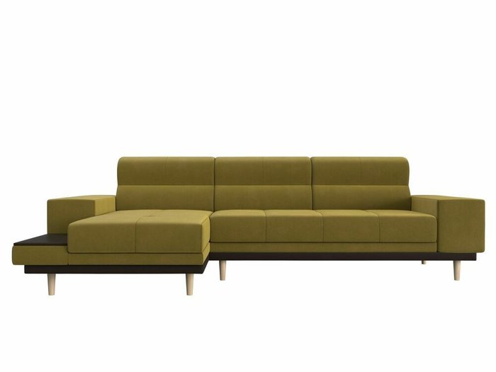 Угловой диван-кровать Леонардо желтого цвета левый угол - купить Угловые диваны по цене 46999.0