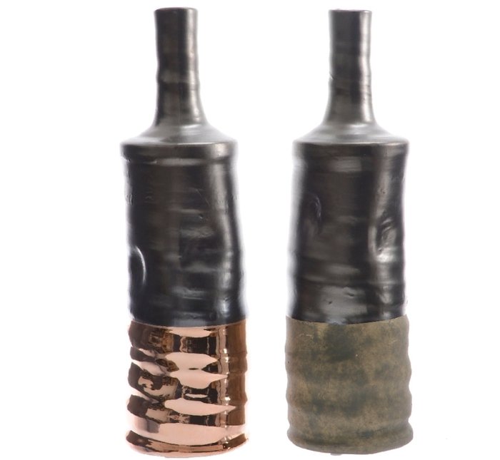 Керамическая ваза бронзово серого цвета - купить Вазы  по цене 2200.0