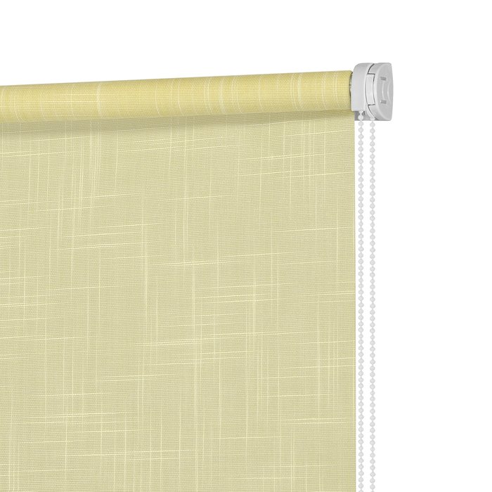 Рулонная штора Миниролл Шантунг лимонного цвета 60x160