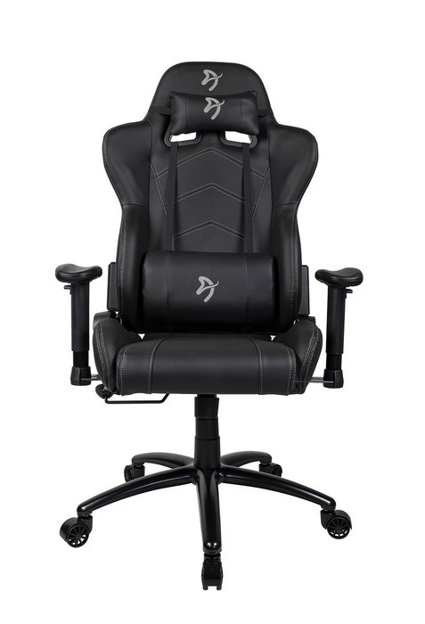Компьютерное кресло Arozzi Inizio Black PU Grey logo черного цвета - купить Офисные кресла по цене 25990.0