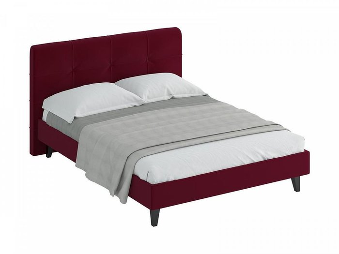 Кровать Queen Anna бордового цвета 160x200
