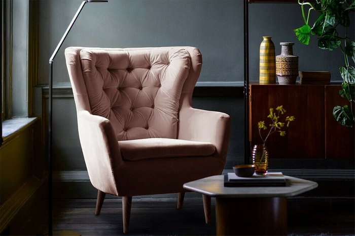 Кресло Дерби темно-розового цвета - купить Интерьерные кресла по цене 38700.0