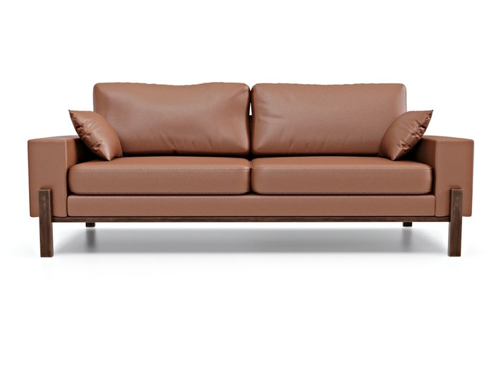 Диван Хангель коричневого цвета - купить Прямые диваны по цене 32990.0