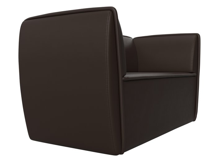 Прямой диван Бергамо коричневого цвета (экокожа) - лучшие Прямые диваны в INMYROOM