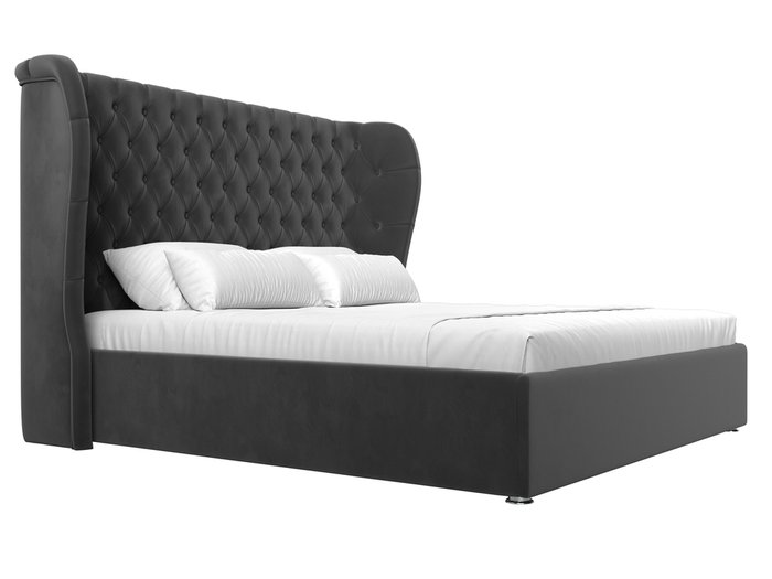 Кровать Далия 180х200 серого цвета с подъемным механизмом - лучшие Кровати для спальни в INMYROOM