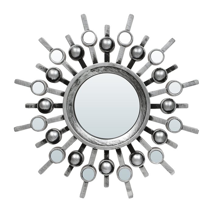 Комплект из трех  настенных декоративных зеркал Беладжио серебряного цвета - купить Настенные зеркала по цене 1287.0