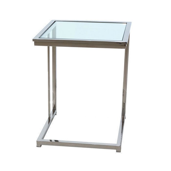 Приставной столик Van Roon BERGMANN со столешницей из плотного прозрачного стекла