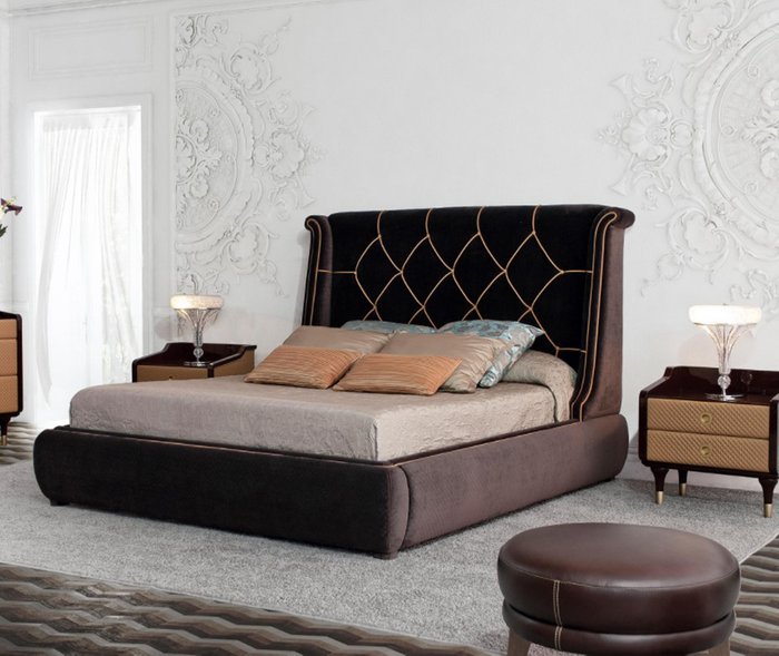Кровать Tecni Nova коричневого цвета 160х200 - купить Кровати для спальни по цене 133000.0