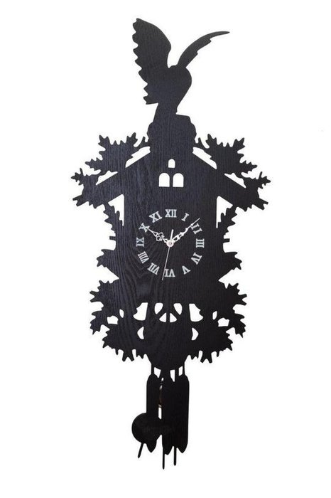 Настенные часы с маятником "Domestic Puzzle Black I"