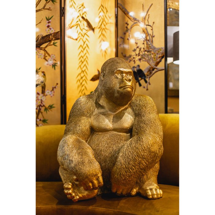 Фигура декоративная Gorilla золотого цвета - купить Фигуры и статуэтки по цене 104200.0
