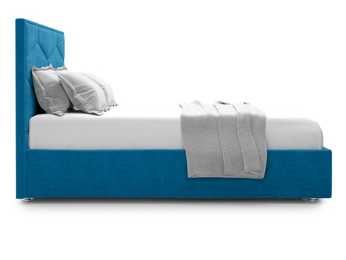 Кровать Premium Milana 4 160х200 синего цвета с подъемным механизмом - лучшие Кровати для спальни в INMYROOM