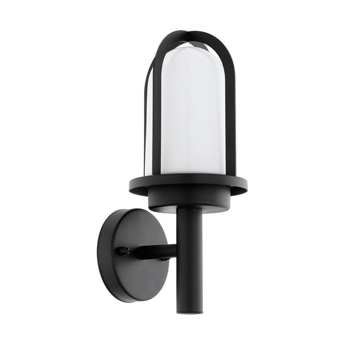 Уличный настенный светильник Paullo черно-белого цвета