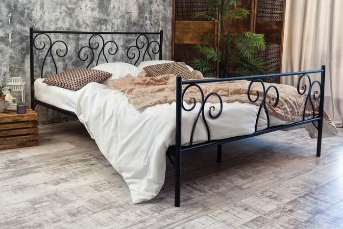 Кованая кровать Лацио 1.8 с двумя спинками 180х200 - купить Кровати для спальни по цене 31990.0