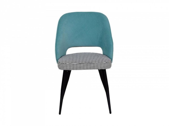 Кресло Buro со спинкой голубого цвета  - купить Обеденные стулья по цене 11900.0