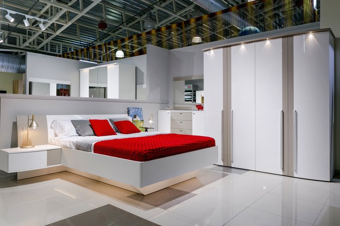 Кровать двуспальная Токио 160х200 белого цвета - лучшие Кровати для спальни в INMYROOM