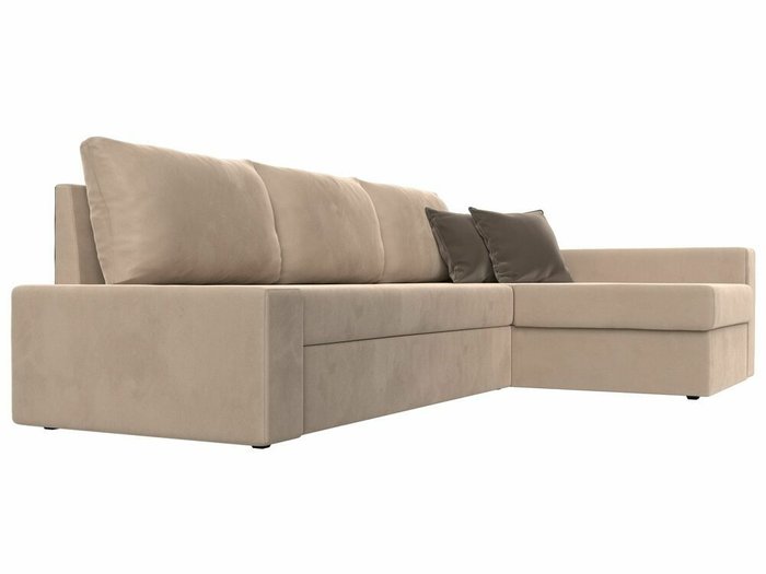 Угловой диван-кровать Версаль бежевого цвета правый угол - лучшие Угловые диваны в INMYROOM