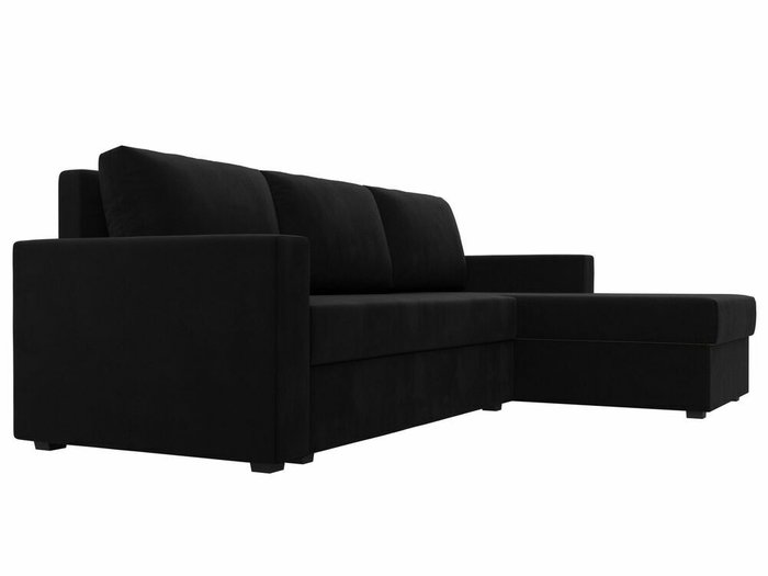 Угловой диван-кровать Траумберг Лайт черного цвета правый угол  - лучшие Угловые диваны в INMYROOM