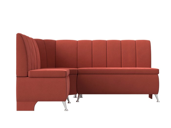 Кухонный угловой диван Кантри кораллового цвета левый угол - купить Угловые диваны по цене 35999.0