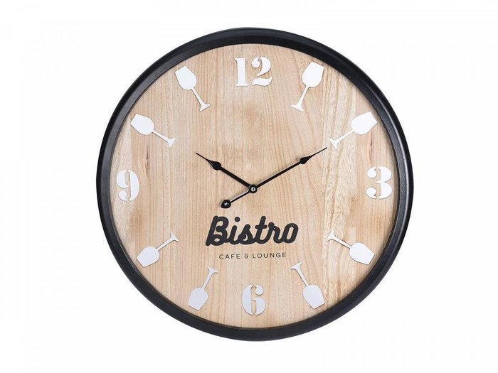 Часы настенные Bistro design черно-бежевого цвета