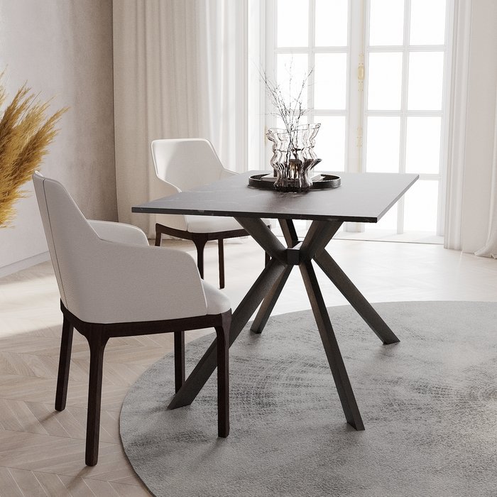 Обеденный стол Квазар черного цвета - лучшие Обеденные столы в INMYROOM