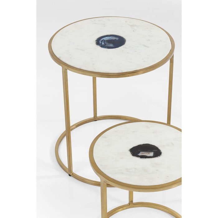 Комплект из трех столиков Limbo с мраморными столешницами - купить Кофейные столики по цене 56600.0