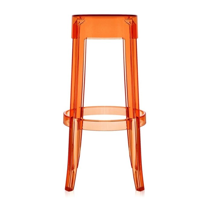 Стул барный Charles Ghost оранжевого цвета - купить Барные стулья по цене 27810.0