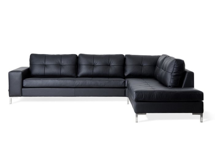 Угловой диван Rufus черного цвета