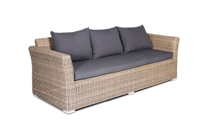 Плетеный трехместный диван Капучино - купить Садовые диваны по цене 75780.0