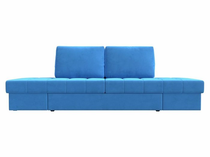 Прямой диван трансформер Сплит темно-голубого цвета - купить Прямые диваны по цене 41999.0