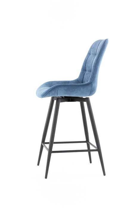 Стул полубарный Elis Bar cross conus синего цвета - лучшие Барные стулья в INMYROOM