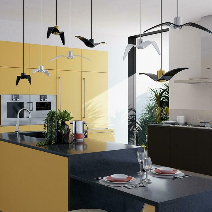 Подвесной светильник Birds бронзово-черного цвета - лучшие Подвесные светильники в INMYROOM