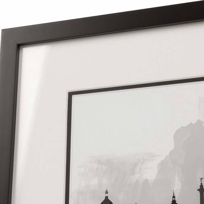 Графический постер Paris in Black and White в раме  - купить Картины по цене 4326.0