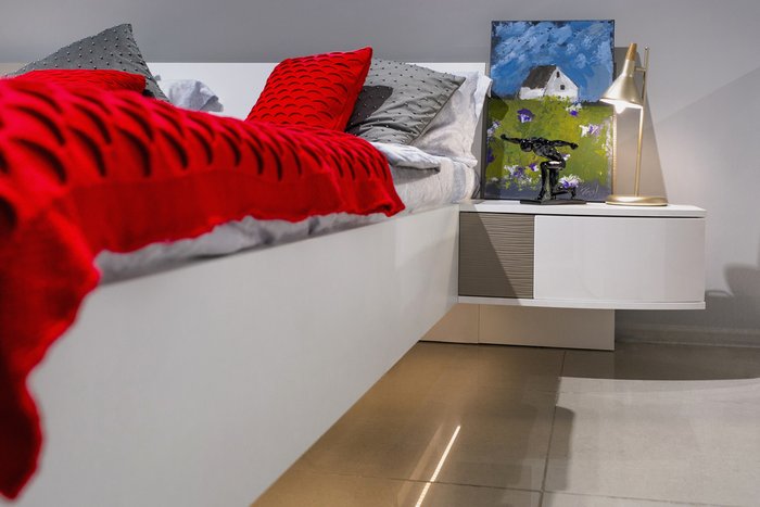 Кровать с основанием под матрас Токио 180х200 белого цвета - лучшие Кровати для спальни в INMYROOM