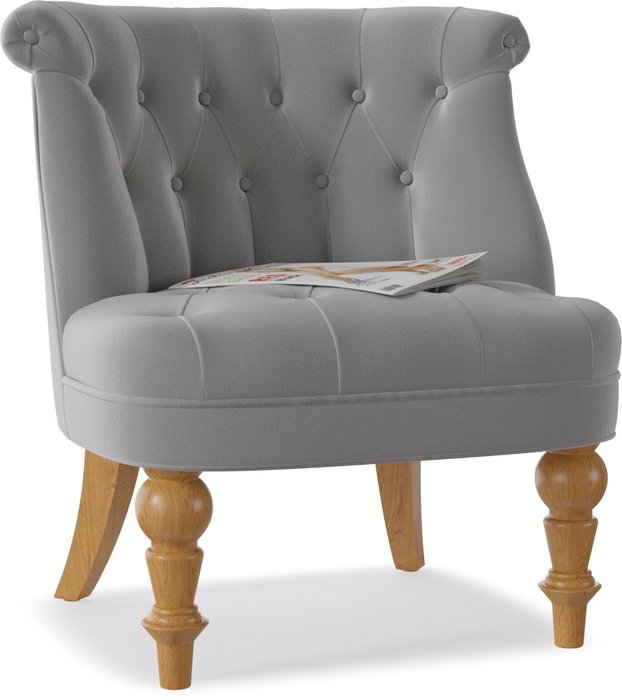 Кресло Мока Bouji Chair Gray на деревянных ножках