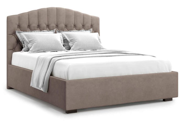 Кровать Lugano без подъемного механизма 140х200 коричневого цвета - купить Кровати для спальни по цене 36000.0