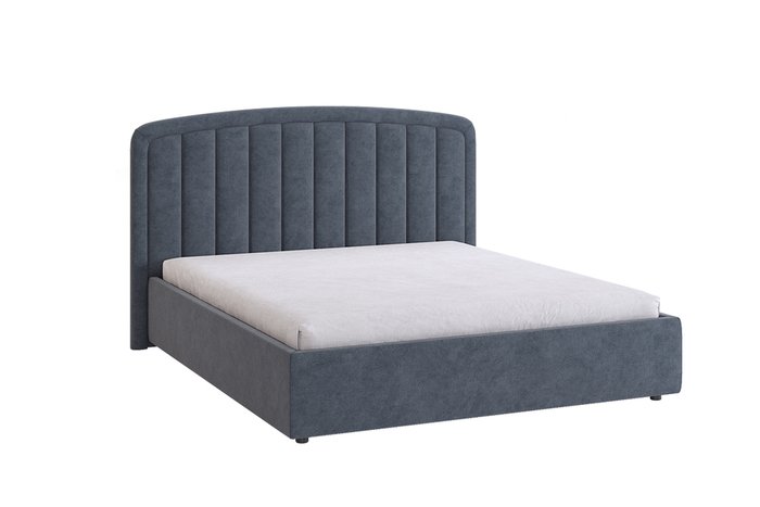 Кровать Сиена 2 160х200 темно-синего цвета без подъемного механизма 