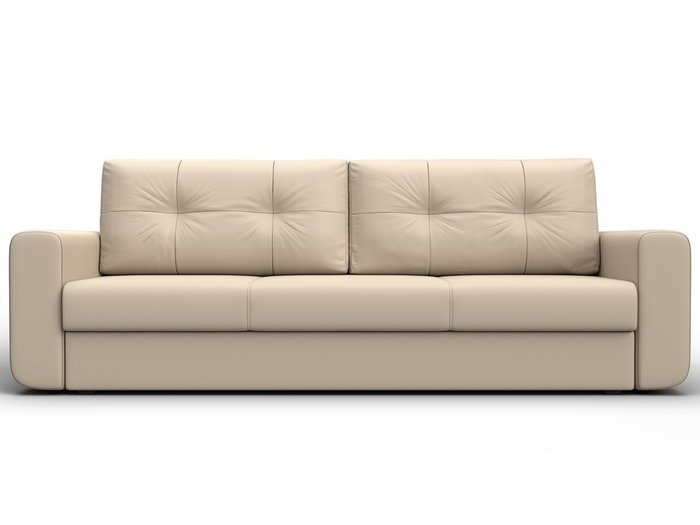 Диван-кровать Лига 031 бежевого цвета (экокожа) - купить Прямые диваны по цене 59990 Диван-кровать Лига 031 бежевого цвета (экокожа) - купить Прямые диваны по цене 59990