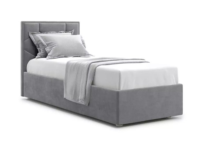 Кровать Premium Milana 4 90х200 серого цвета с подъемным механизмом